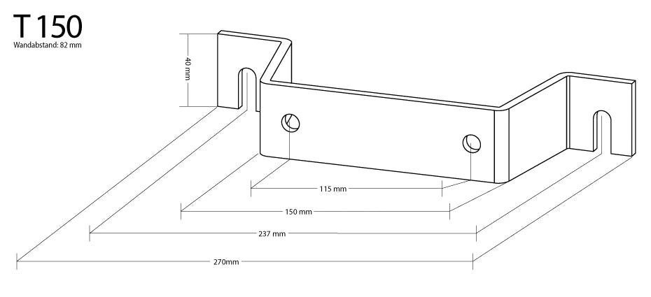 Profilskizzen für: Wandhalter Leuchtkasten