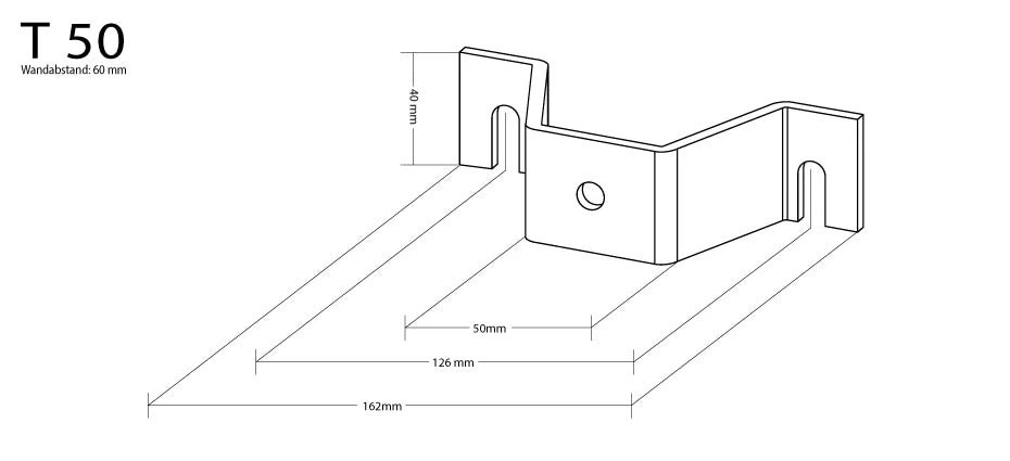 Profilskizzen für: Wandhalter Leuchtkasten