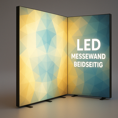 LED Messewand beleuchtet beidseitig