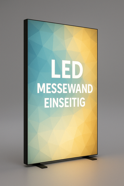 LED Messewand beleuchtet einseitig