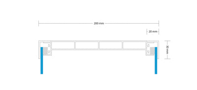 Profilskizzen für: Leuchtkasten | Scheibe | Standard | Einseitig
