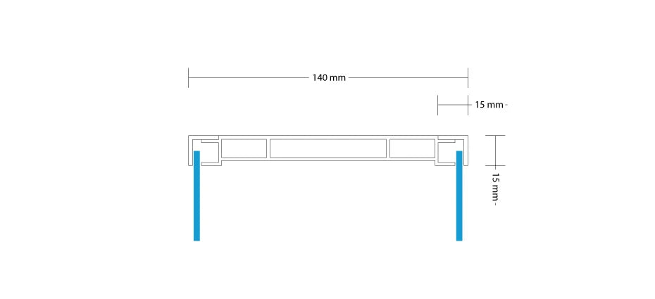 Profilskizzen für: Leuchtkasten | Scheibe | Standard | Beidseitig