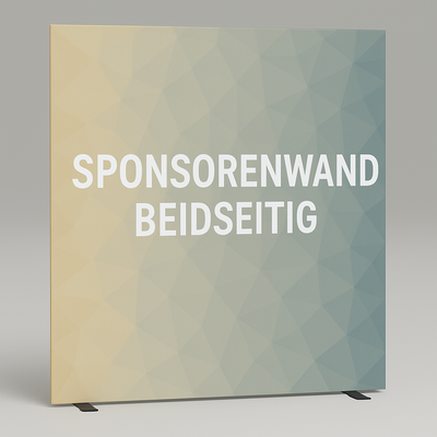 Sponsorenwand Pressewand ohne LEDs beidseitig